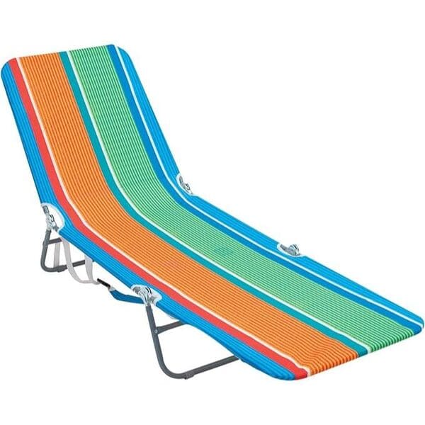 Rio Beach Orange and Green Portable Lounge Chair